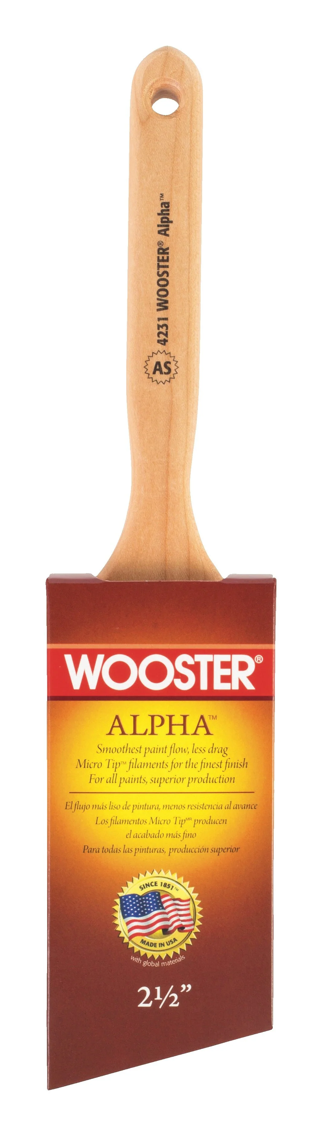 Alpha 4231- Angle Sash Brush 2.5" FIRM - Image 2