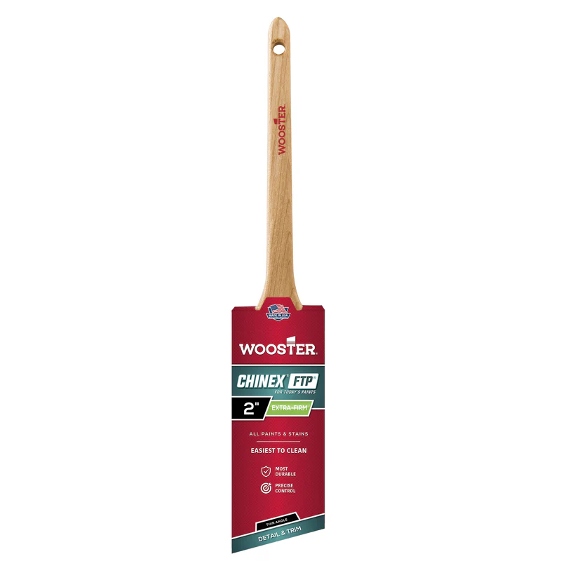 Chinex FTP 4424- Thin Handle- Angle Trim Brush 2"-EXTRA FIRM - Image 3