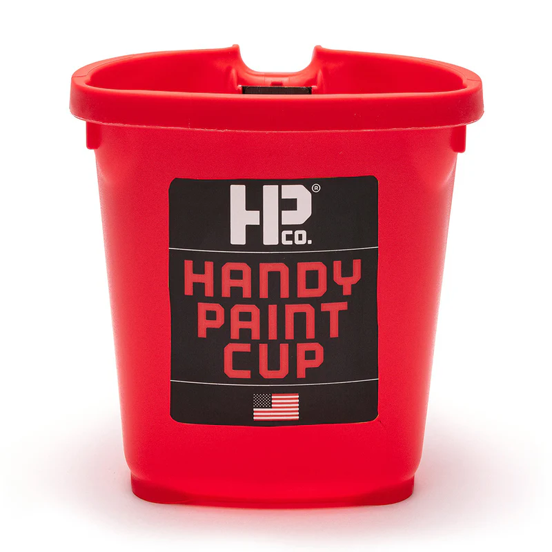 HANDy Paint Cup- 1 pt. Plastic w/Magnet Brush Holder (no liners)