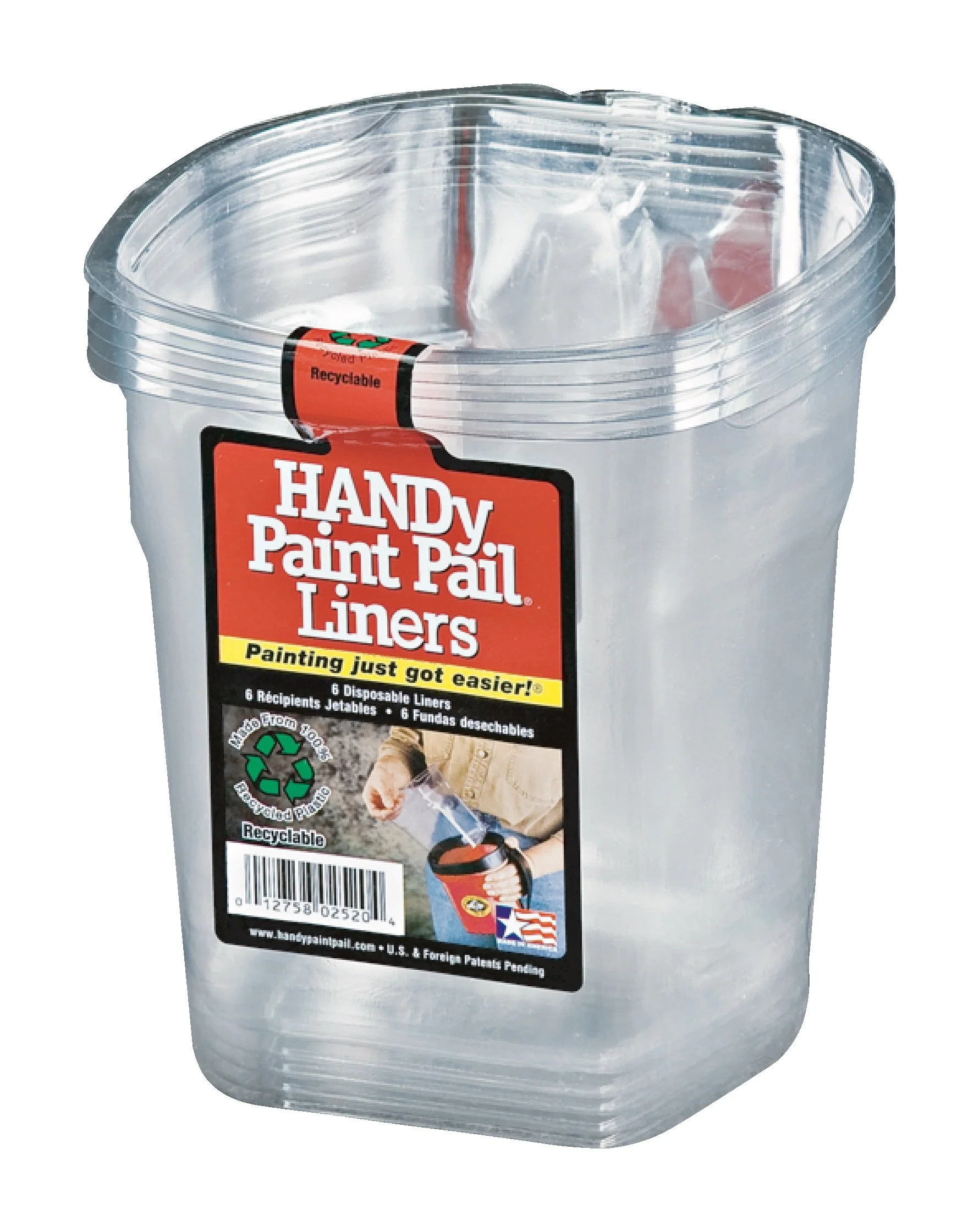 HANDy Paint Pail Clear 1 qt. Plastic Liner- 6pk