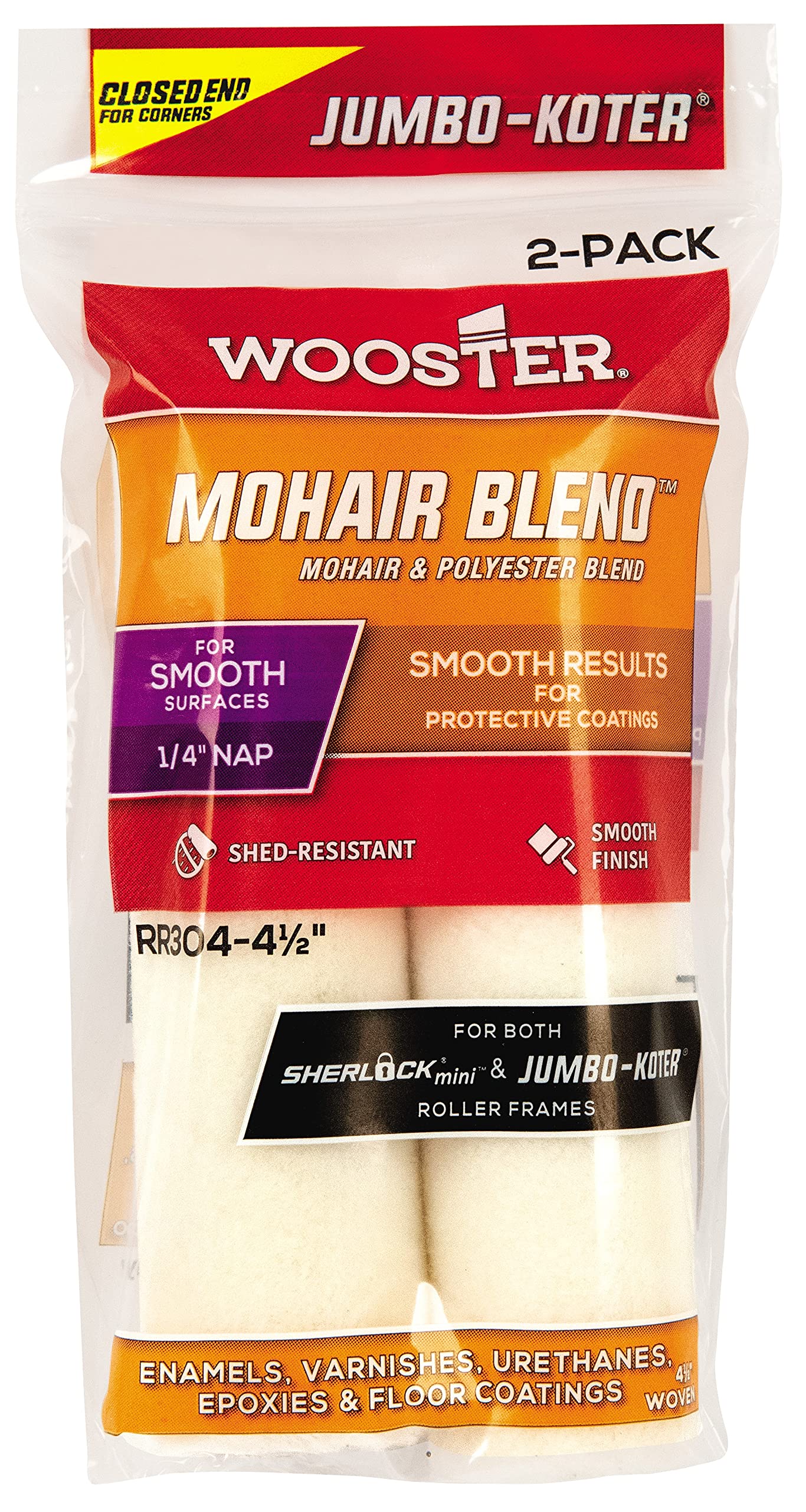 Jumbo-Koter 4.5"- Mohair Blend Mohair Blend RR304- 1/4"nap
