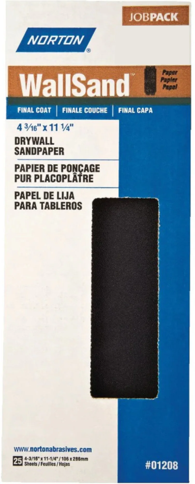Norton Wallsand- Drywall Sandpaper- JobPack- 25PK