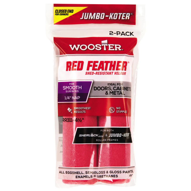 Jumbo-Koter 4.5"- Red Feather Velour RR311- 1/4"nap