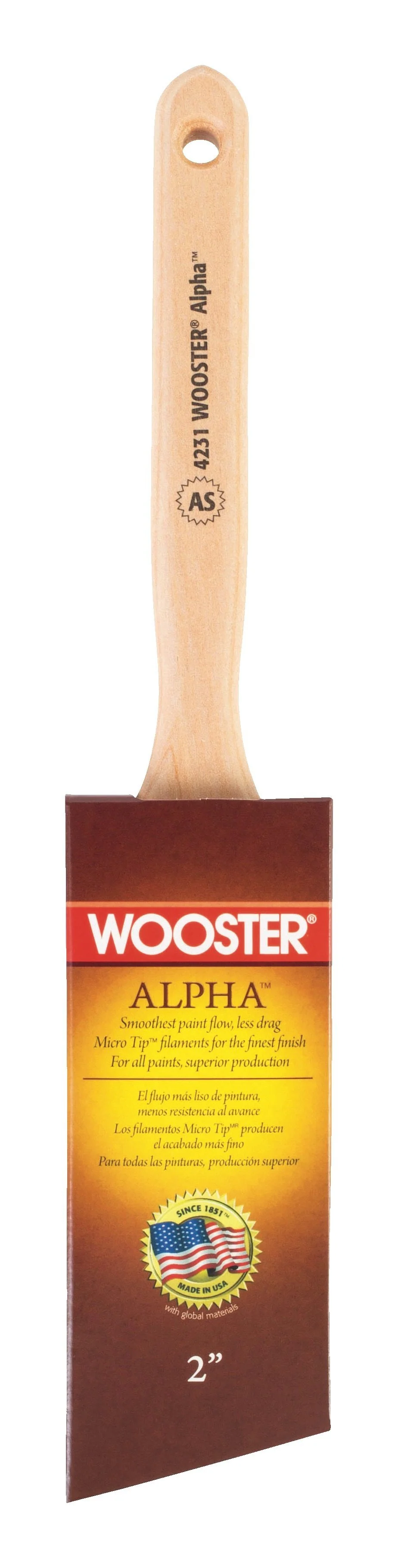 Alpha 4231- Angle Sash Brush 3" FIRM - Image 2